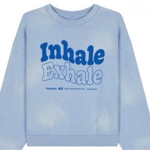 NWT Madhappy World Mental Health Day Heritage Crewneck in Cloud Blue in a size L